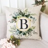 Snylcee Monogram Letter B Throw Pillow Covers Floral 18x18 Inch,