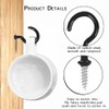 Aoktorkit 20 Pcs Screw in Hooks, Black Cup Hooks, Screw
