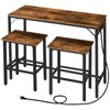 HOOBRO Bar Table and Chairs Set, 47.2" Dining Table Set