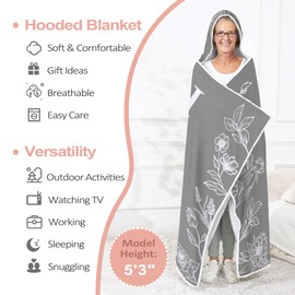 Taesun Mothers Day Gigi Gifts, Gigi Gift from Grandkids Wearable Blanket, Great Gigi Hoodie Blanket, Thoughtful Gigi Hooded Blanket 47x72 in for Birthday, Grandparents Day