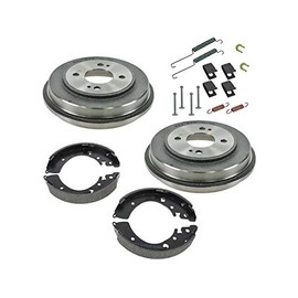 Rear Brake Drum Shoe Kit - 4 Piece - Compatible with 2001-2005 Honda Civic 1.7L 4-Cylinder