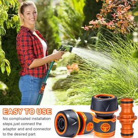Schlauchkupplung Set 4 Stück für Gartenschlauch, 3/4 Zoll (19 mm) Wasserschlauch Verbinder zur Schlauchverlängerung