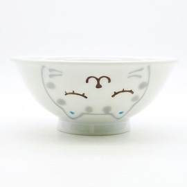 Hasamiyaki 481496 Rice Bowl, Rice Bowl, Small, Approx. 4.3 inches (11 cm), Mini, Cat, Ichin, Kitten, Gray, Made in Japan