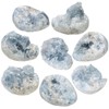 KYEYGWO 70-150 g Natural Blue Celestite Druze Raw Piece, Irregular