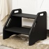 AMBIRD Wooden Step Stool, Two Step Stools 300 lbs Capacity