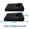 VJ Longboard Skateboard Riser Pads, Rubber, Set of 2, Size