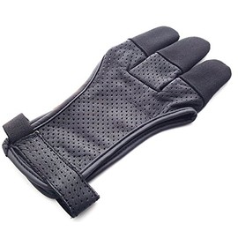 starlingukp Traditional Genuine Leather Archery Gloves. Full Tip Shooting Gloves. (Large).