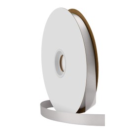 Offray Berwick 5/8" Single Face Satin Ribbon, Silver Gray, 100 Yds