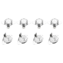 QUARKZMAN KSD301 Thermostat 80°C/176°F 16A Normally Closed N.C Adjustable Snap Disc Temperature Switch for Microwaves, Ovens, Coffee Machines, Pack of 8, Ceramic Material