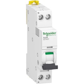 Schneider Electric Acti9 iDT40T MCB Circuit Breaker Type C, Pole 1P+N 25A 230V, Breaking Capacity 6 kA Acti 9