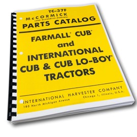 International Farmall Cub Tractor Parts Manual Catalog