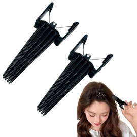 Phyxiul Hair Volume Pincher, Set of 2, Bangs Clip, Root Volumizer, Center Part, Eliminates Flat Hair, Natural Rise, Improves Hair Volume, Improves Thinning Hair, Unisex, Hair Styling Necessities