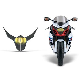 AMR Racing Sport Bike Headlight Eye Graphics Decal Cover Compatible with Suzuki GSXR 1000R 2010-2013 - Eclipse Yellow