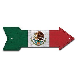 MightySkins Peel and Stick Art Removable Mexico Flag Decal Decor 24" Directional Sticker Vinyl Wall Decals
