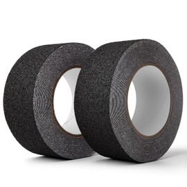 Anti Rutsch Klebeband Treppe 2er 10mx5cm Schwarz Anti Slip Tape Außen und Innen Antirutschband Selbstklebend absperrband Anti-rutsch-aufkleber für Rutschfeste Treppenstufen Bodenmarkierungsband Boden