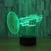 3D Night Light Lamps Trumpet LED Desk Table Lamp Musical