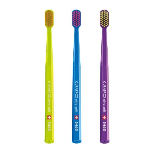 Curaprox 5460 Ultra Soft Toothbrush 3 Pack - Assorted Colours
