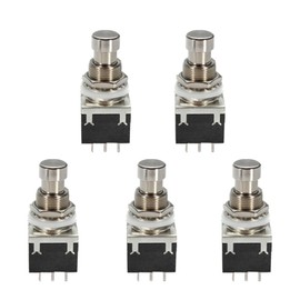 E Support™ 5 X 3PDT 9 Pins Box Stomp Guitar Effect Pedal Foot Switch True Bypass Metal Black