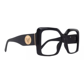 NY Fifth Avenue Cypress, Black Large Oversized Reading Glasses, Women Readers, Big Square - +1.75
