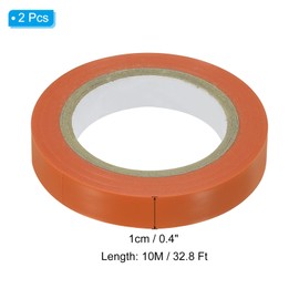 PATIKIL 32.8Ft Grip Finishing Tape, 2 Pack PVC Racquet Finishing Tapes Racket Accessories Sticky Seal for Tennis Badminton, Orange