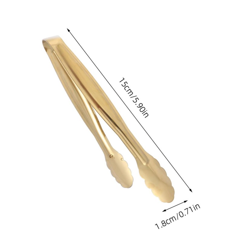 Gatuida 4 Pcs 15cm Stainless Steel Food Serving Tongs Ice