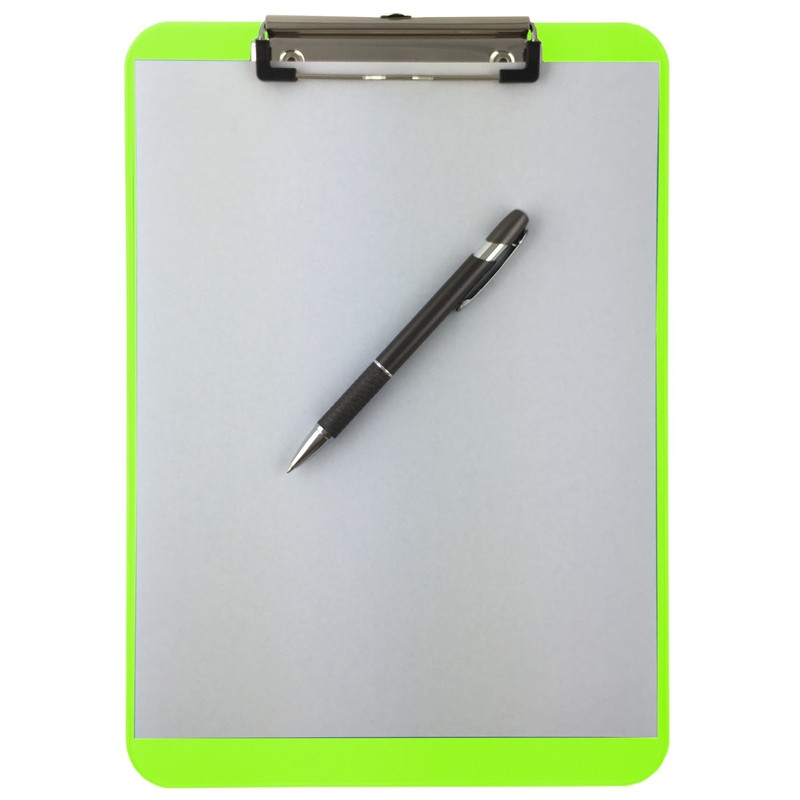 Trade Quest Plastic Clipboard Opaque Color Letter Size Low Profile