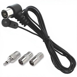 SHUKEFER FM Radio Antenna 75 Ohm Indoor F Male FM Antenna with Adapter Kit for Stereo Receiver Indoor Digital Radio Home AV Video TV Tuner