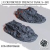 Trench Crusade Terrain - Tank Ruins