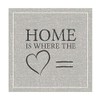 Serviette grau - HOME GREY mit Herz 20 Servietten pro