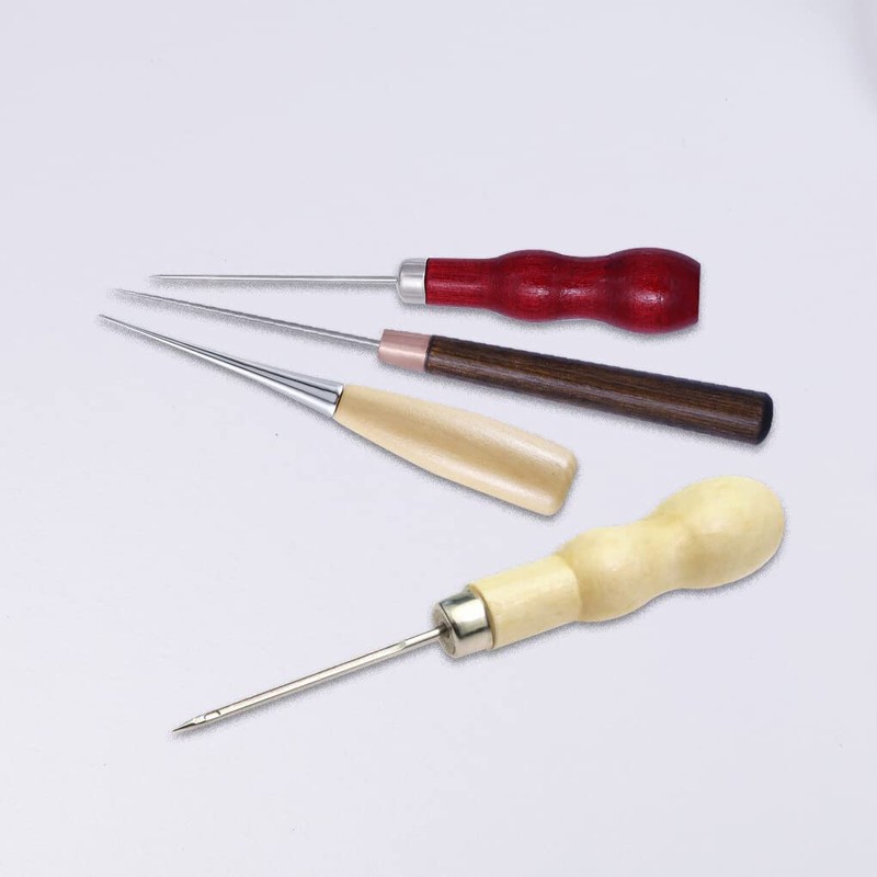 4 Pcs Handheld Tool Compact Size Long Handle Punching Awls