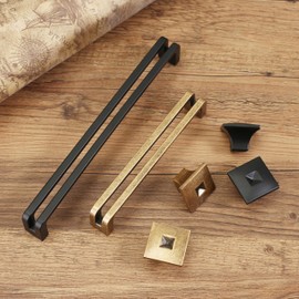 Vicycmc Matte Black zinc Alloy Solid Cabinet Knobs,Single Hole Cabinet Knobs for Drawer,Cupboard, Wardrobe,Dresser 6 Pack 855-B-DAN