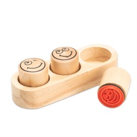 Betzold - Reward Set Wooden Stamp and Praise Collection Pad - Teacher Accessories School Nursery