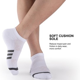 Heatuff 12 Pairs Men's Cushion Ankle Socks Athletic Running Low Cut Breathable Comfort Casual Socks