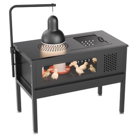 Kinchoix Brooder Box for Chicks Metal Chick Brooder with Heat Lamp Stand Large Brooder Plate for Baby Chicks, Ducks, Quails Birds (Lamp not Included)