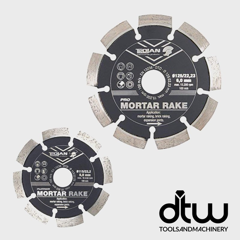 TROJAN Platinum Professional Contractor Mortar Raking Diamond Blade/Diamond Disc -