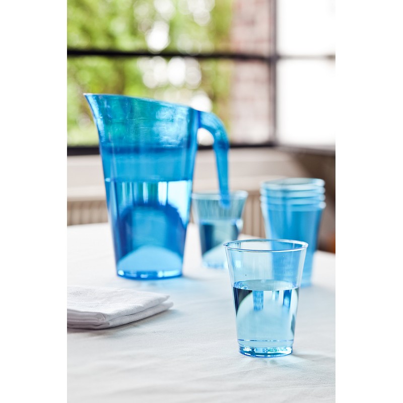 Mozaik 10 Turquoise Blue Plastic Cups 200ml