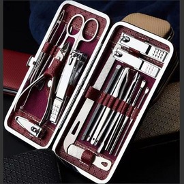 Ownerclan Stainless Steel 19-Piece Nail Clipper Hygienic Toenail Care Set Nail Trimmer Nail Care Nail Care Toenail Clipper - Why / 오너클랜 스테인리스 19종 손톱깎이 위생적인 발톱관리 세트 손톱정리기 네일케어 손톱관리 발톱깎이 - 와이