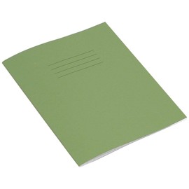 Rhino Stationery Exercise Book | 8 x 6.5 | 32 Page | 10mm Squared Exercise Book | Light Green | Learning Resources | School Books | Pack of 10, VEX142-217-6