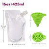 20pcs 16oz Plastic Flask for Liquor, Drink Pouches for Adults,