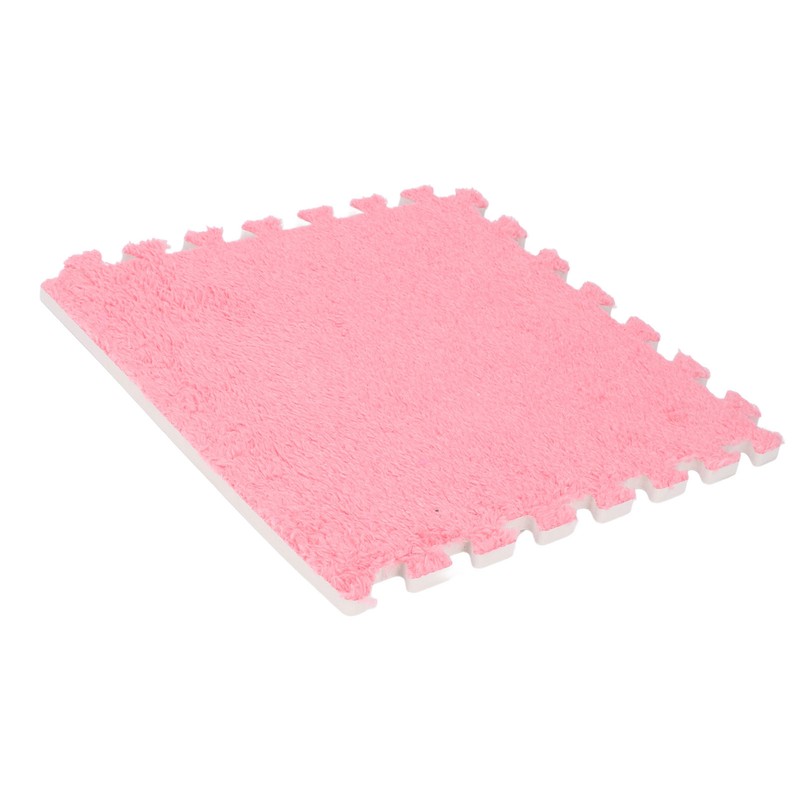 10pcs Plush Foam Floor Mat Thickened Cuttable Interlocking Carpet Tiles