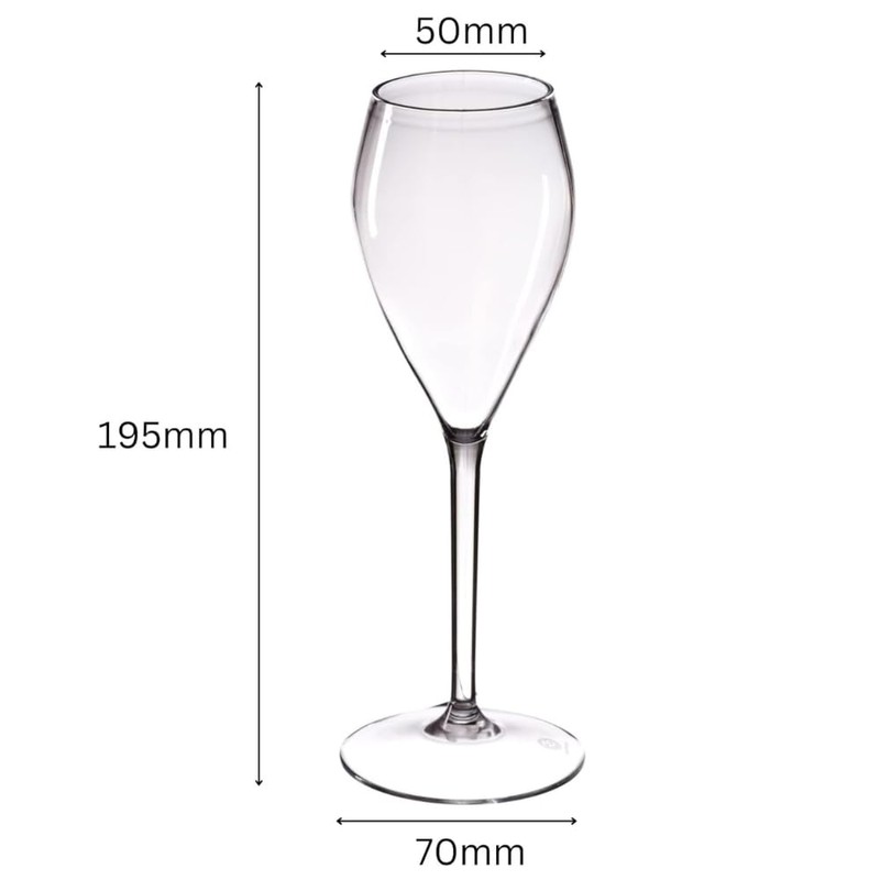 AIOS Unbreakable BPA Free Tritan Prosecco Glasses. Capacity 165ml