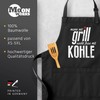 MoonWorks Barbecue Apron Man with Grill Seeking Woman with Charcoal