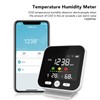 White Smart Air Quality Monitor LCD Screen WIFI CO2 Temperature