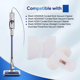 KEEPOW 6 Filter Kit for Shark Vertex DuoClean Vacuum HZ2002 HZ2000, Foam Felt Filters for Shark Corded Stick Vacuum HZ251 HH200 HH202 HZ602 Filter Replacement