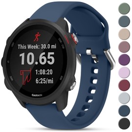 Meliya for Garmin Forerunner 55 Band, Forerunner 245 Band, Garmin Forerunner 645/645 Music Band, 20mm Replacement Band for Garmin Forerunner 55, Forerunner 245/245 Music, Forerunner645/645 Music, Forerunner 158 Smart Watch (Small, Navy Blue)