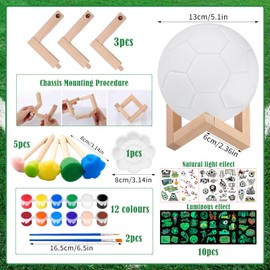 Football Gifts Boys, LED Lamp Night Light, Football Lamp, Birthday Gift, DIY Lamp Children, Gifts for Football Fans Children, Football Games, Gifts for Birthday Christmas Party