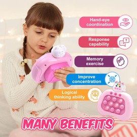 Azyh Quick Push Game Fidget Toys for 5-7 Kids, Multiplayer Handheld Game Fast Puzzle Toys for Girls, Birthday Party Favors Gifts, Gifts for 6 7 8 9 10 11 12 Years Old Kids Boys