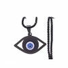 Collar Dije Ojo Turco Para Protección De Acero Inoxidable Negro
