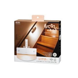 ELPA センサーライト もてなしのあかり 乾電池式 階段・手すりに 転倒防止策に 電球色LED HLH-1204(PW)