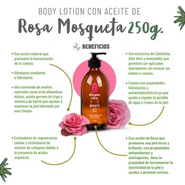 OLEUM VITAE Crema Corporal con Aceite Esencial de Rosa Mosqueta. Altamente hidratante. Contiene extractos de Caléndula, Aloe Vera y Manzanilla. 250gr